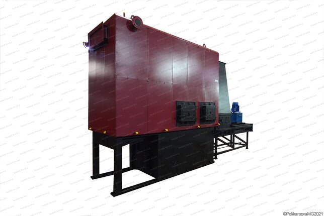 Котел твердотопливный на опилках 1.1 МВт